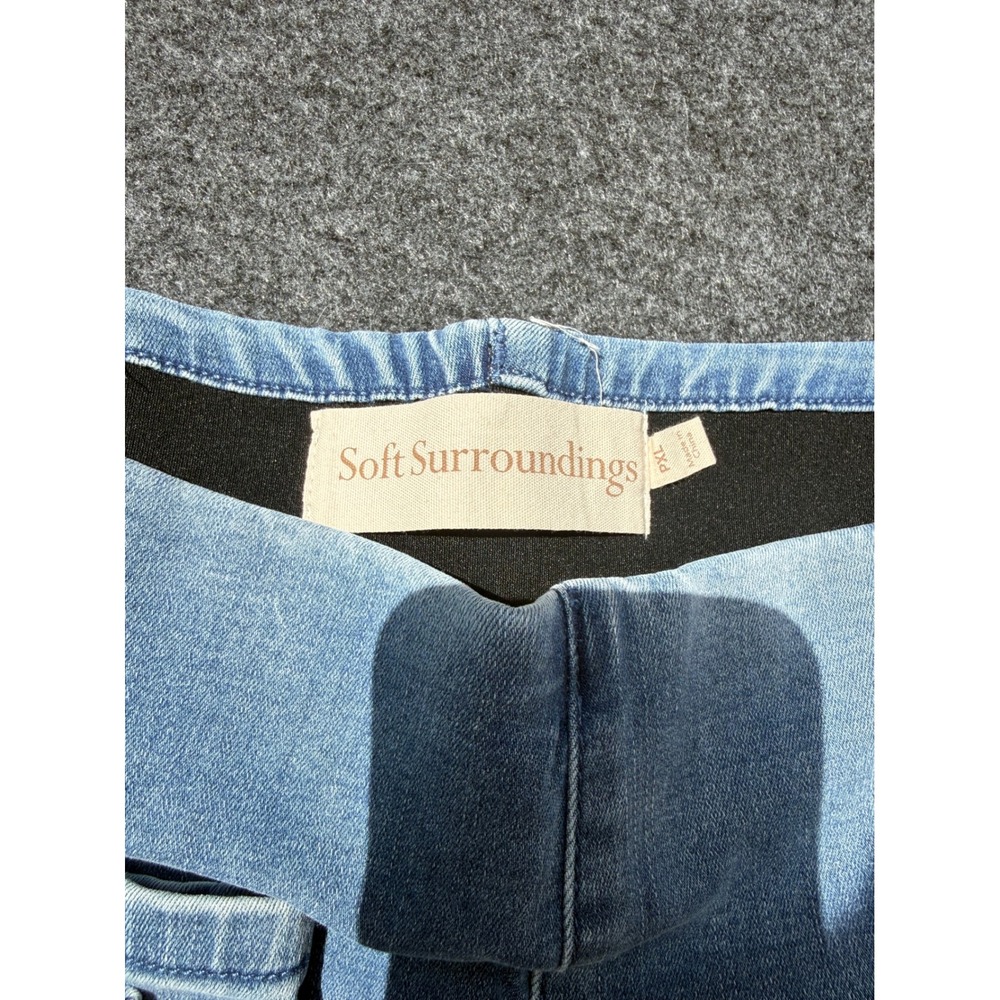 Soft Surroundings Jeans Womens 18W Light Blue Pull On High Rise Wide Leg Stretch - Picture 11 of 11